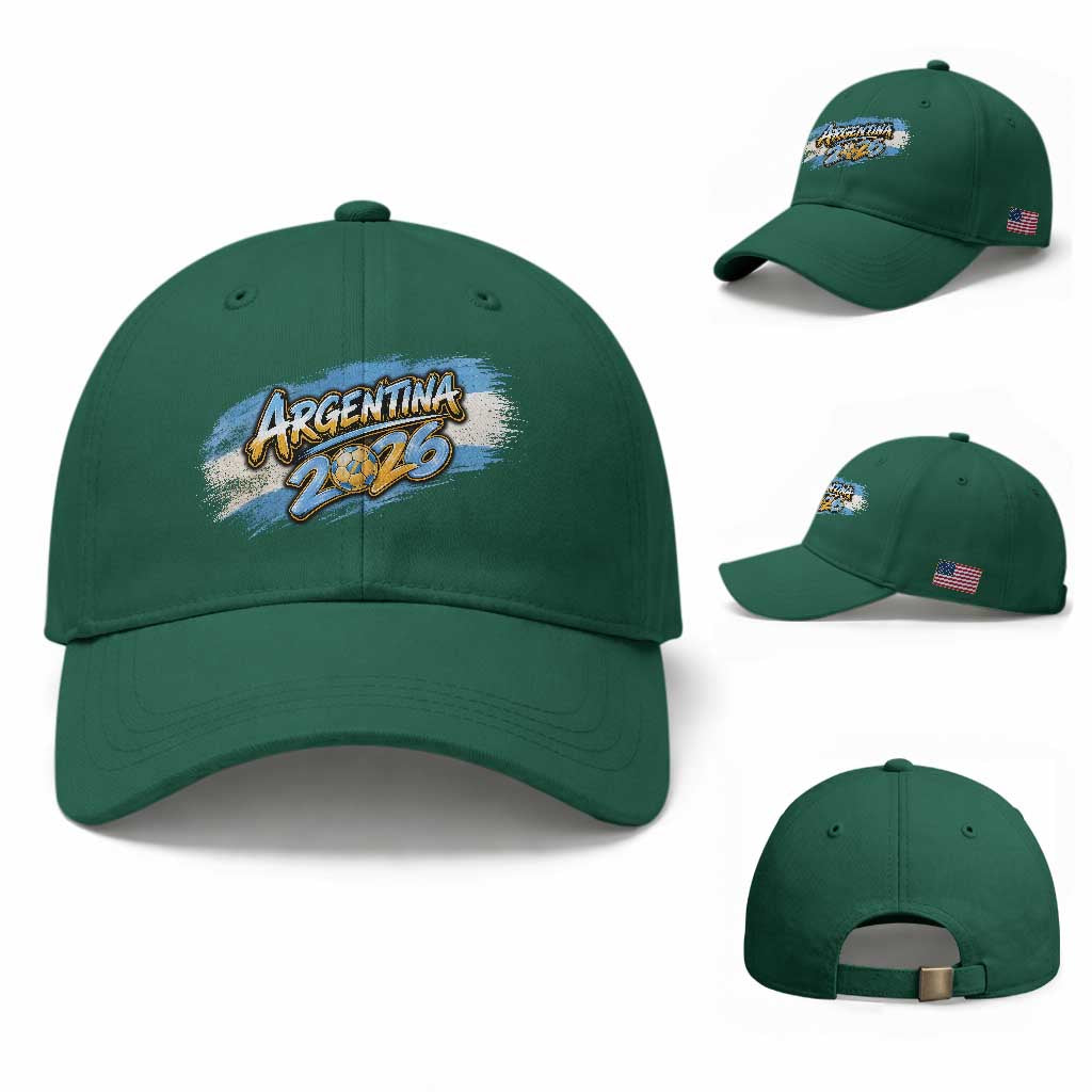 Vintage Argentina Soccer Pride 2026 Graphic Baseball Cap