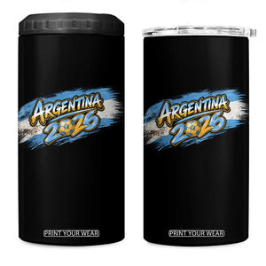 Vintage Argentina Soccer Pride 2026 Graphic 4 in 1 Can Cooler Tumbler