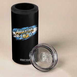 Vintage Argentina Soccer Pride 2026 Graphic 4 in 1 Can Cooler Tumbler