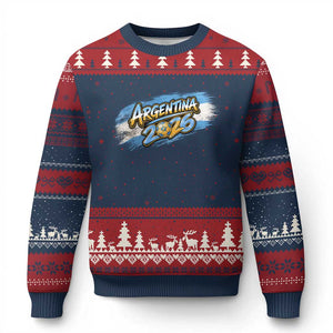 Vintage Argentina Soccer Pride 2026 Graphic Ugly Christmas Sweater