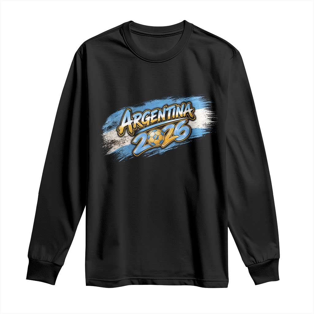 Vintage Argentina Soccer Pride 2026 Graphic Long Sleeve Shirt