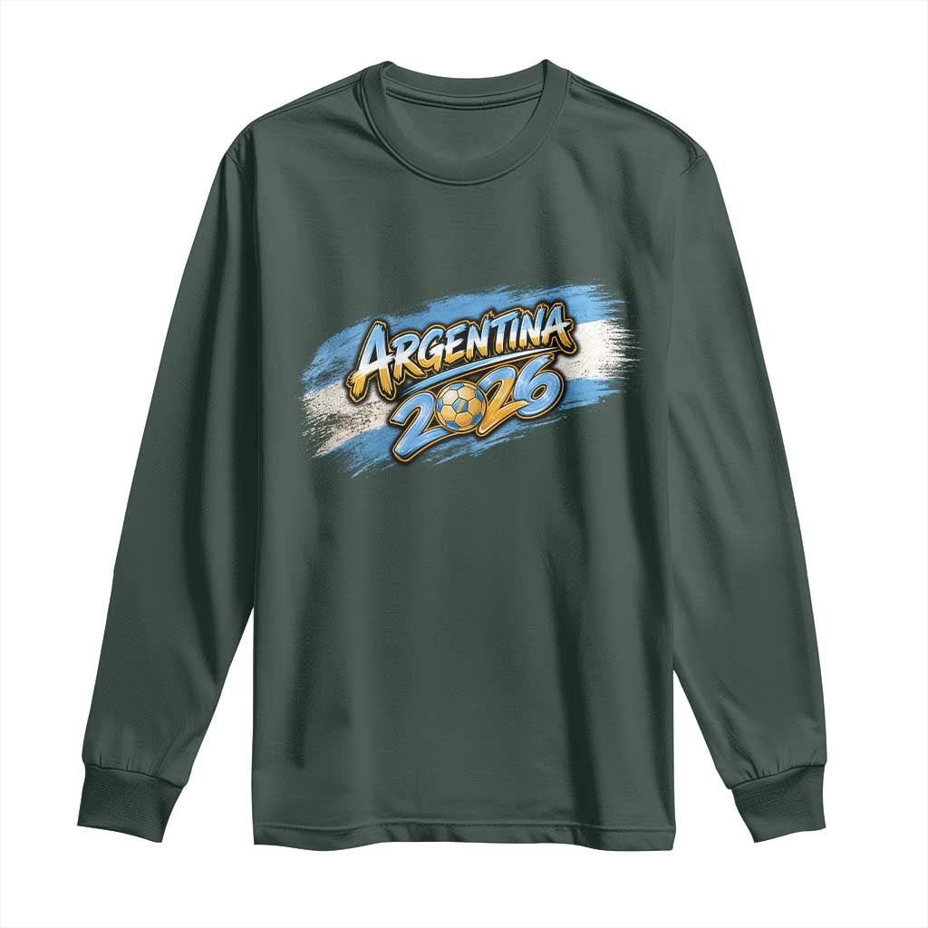 Vintage Argentina Soccer Pride 2026 Graphic Long Sleeve Shirt