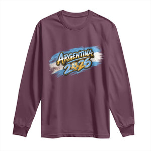 Vintage Argentina Soccer Pride 2026 Graphic Long Sleeve Shirt