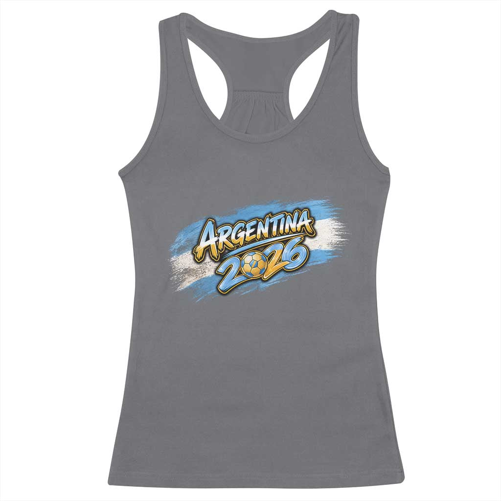 Vintage Argentina Soccer Pride 2026 Graphic Racerback Tank Top