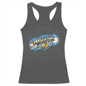 Vintage Argentina Soccer Pride 2026 Graphic Racerback Tank Top