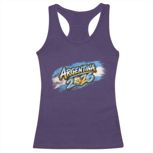 Vintage Argentina Soccer Pride 2026 Graphic Racerback Tank Top