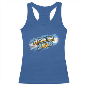 Vintage Argentina Soccer Pride 2026 Graphic Racerback Tank Top