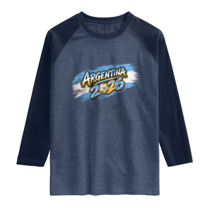 Vintage Argentina Soccer Pride 2026 Graphic Raglan Shirt