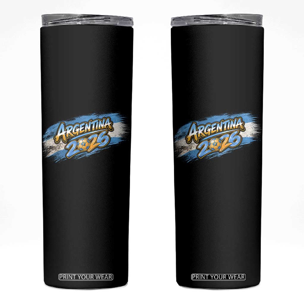 Vintage Argentina Soccer Pride 2026 Graphic Skinny Tumbler