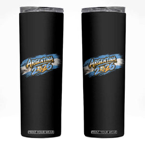 Vintage Argentina Soccer Pride 2026 Graphic Skinny Tumbler