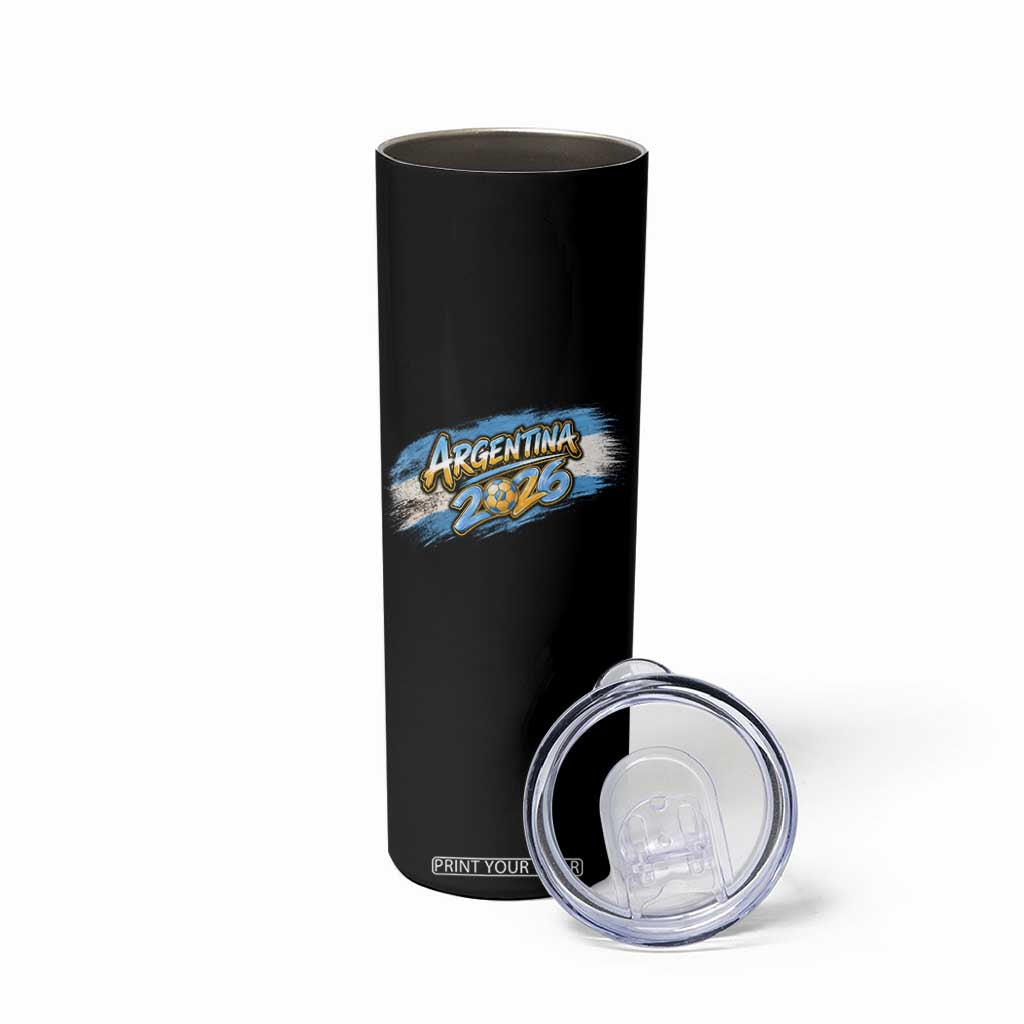 Vintage Argentina Soccer Pride 2026 Graphic Skinny Tumbler