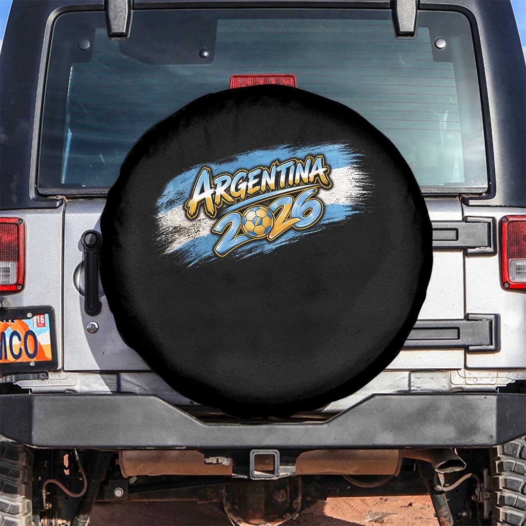 Vintage Argentina Soccer Pride 2026 Graphic Spare Tire Cover TS12 No hole Black Print Your Wear