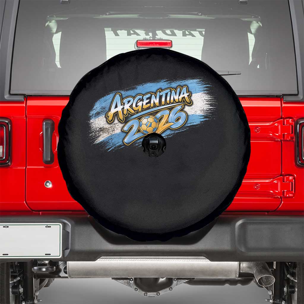 Vintage Argentina Soccer Pride 2026 Graphic Spare Tire Cover