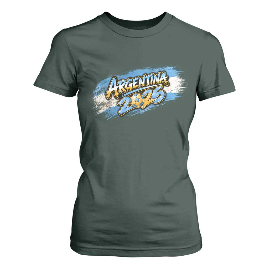 Vintage Argentina Soccer Pride 2026 Graphic T Shirt For Women