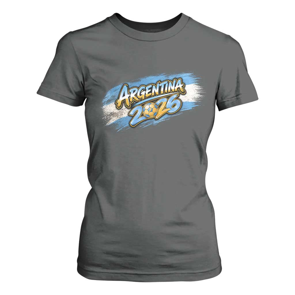 Vintage Argentina Soccer Pride 2026 Graphic T Shirt For Women