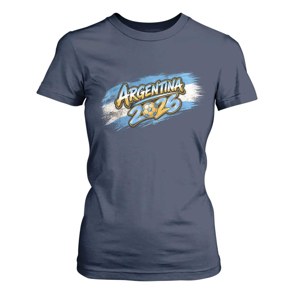 Vintage Argentina Soccer Pride 2026 Graphic T Shirt For Women