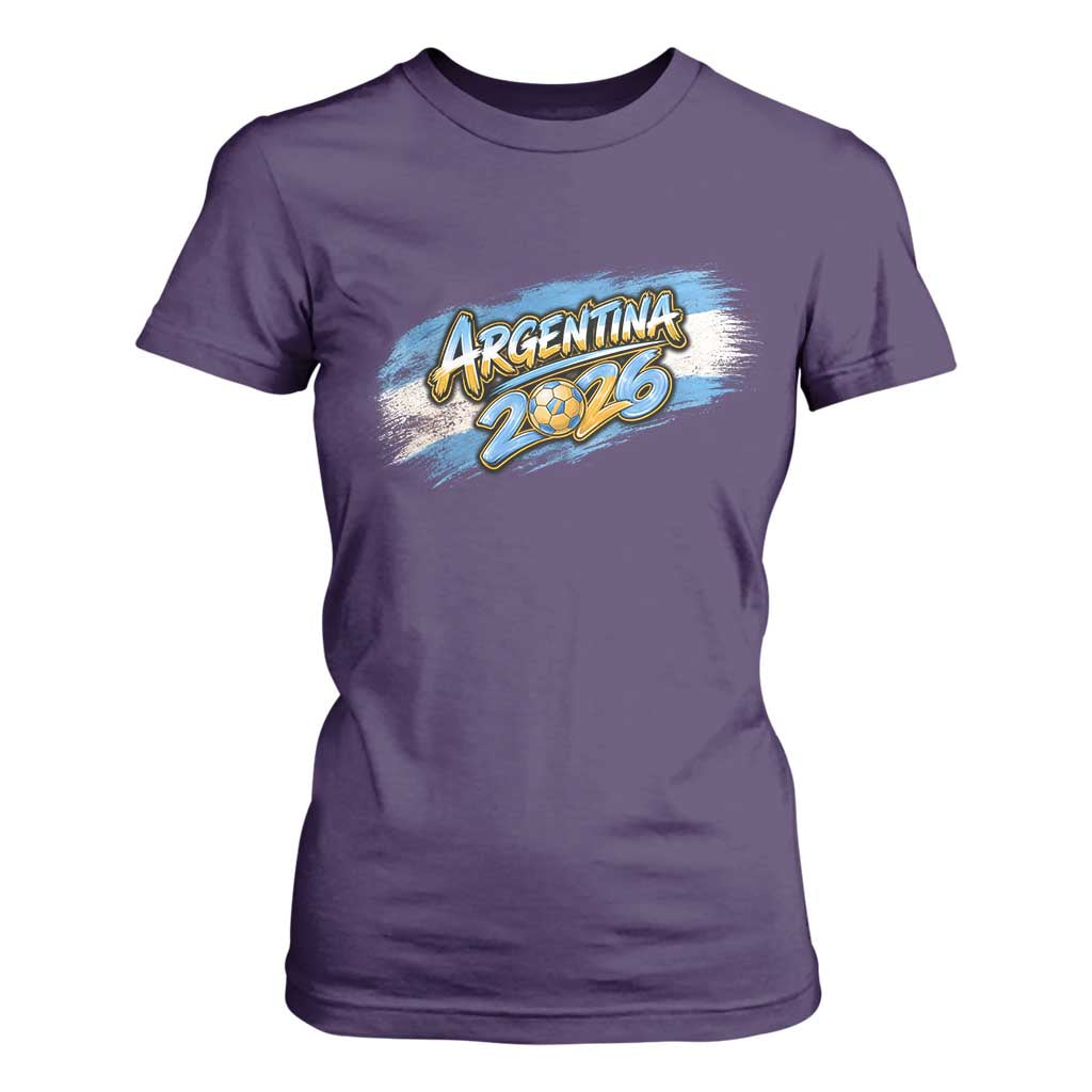 Vintage Argentina Soccer Pride 2026 Graphic T Shirt For Women