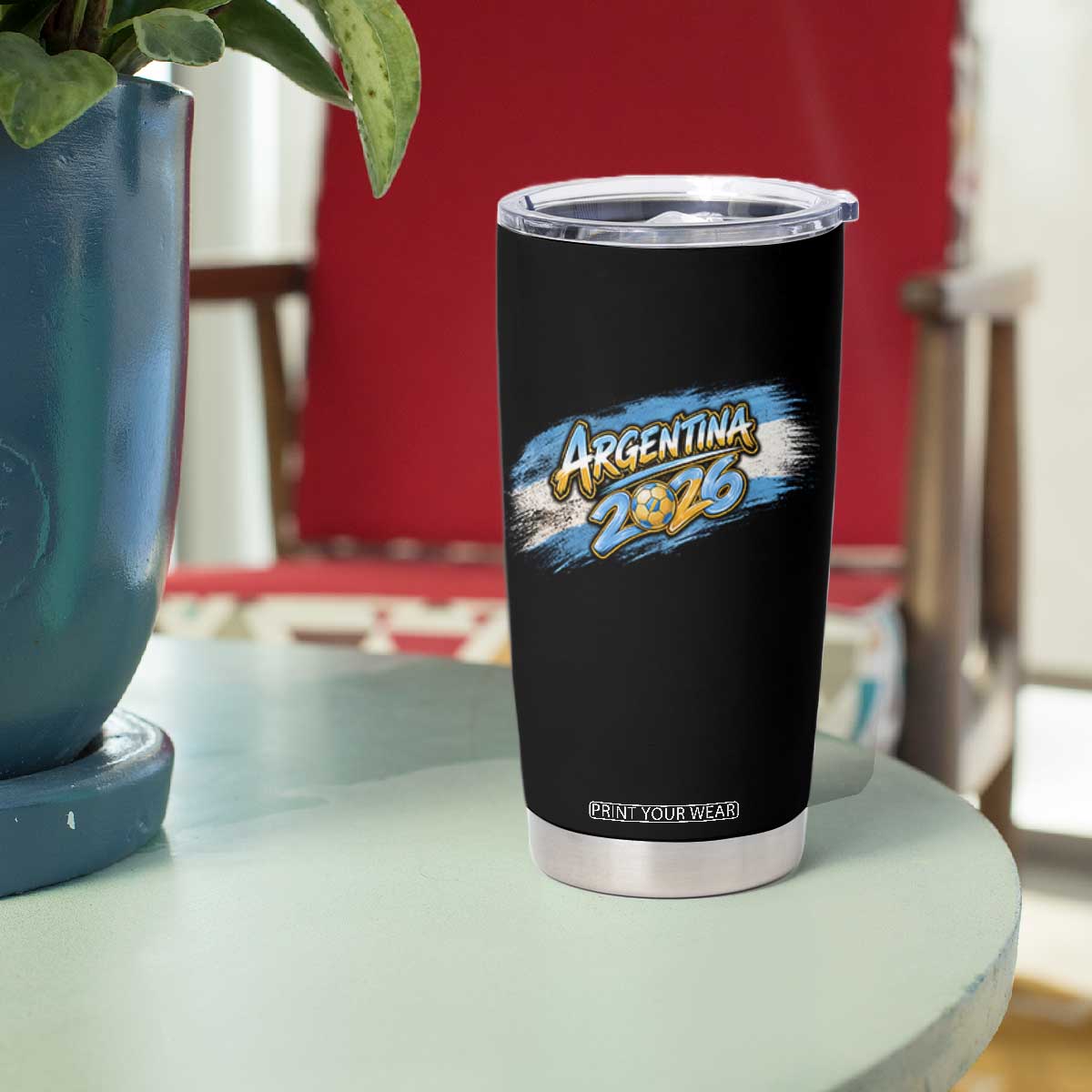 Vintage Argentina Soccer Pride 2026 Graphic Tumbler Cup