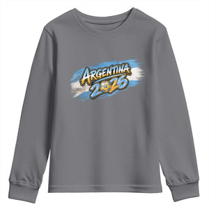 Vintage Argentina Soccer Pride 2026 Graphic Youth Sweatshirt