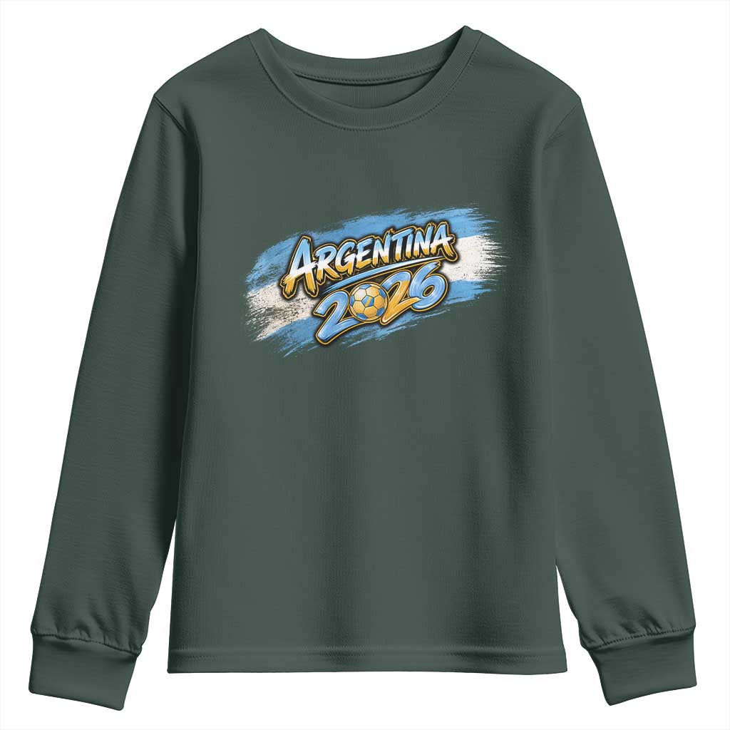 Vintage Argentina Soccer Pride 2026 Graphic Youth Sweatshirt