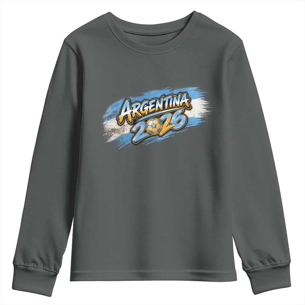Vintage Argentina Soccer Pride 2026 Graphic Youth Sweatshirt