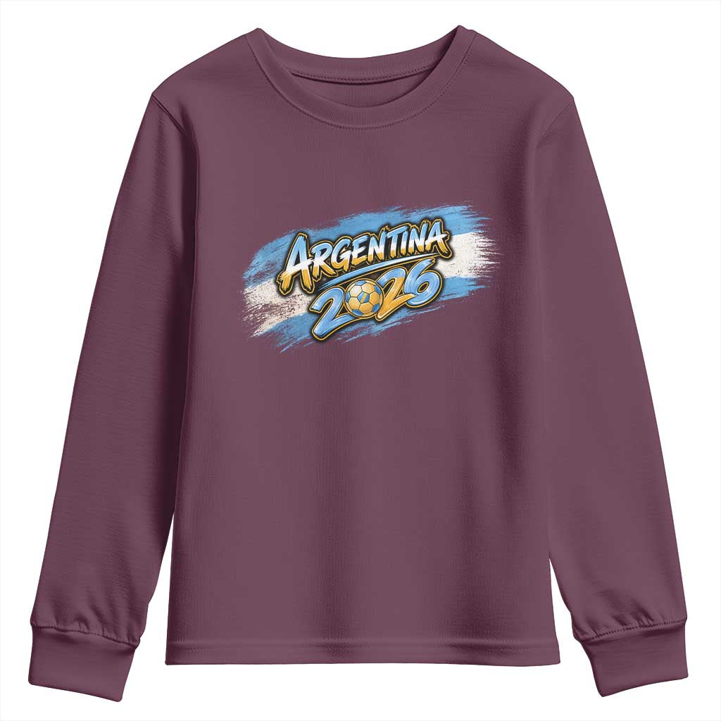 Vintage Argentina Soccer Pride 2026 Graphic Youth Sweatshirt