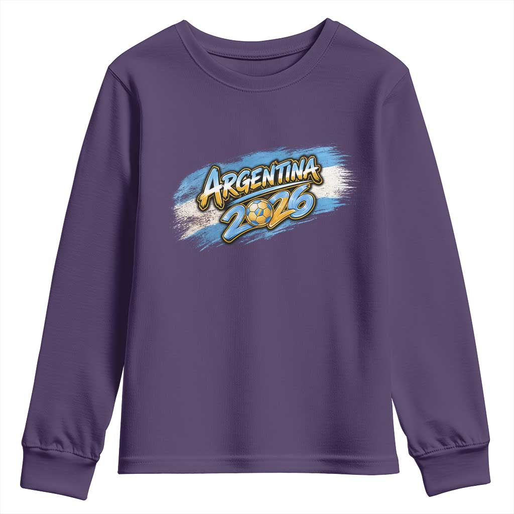 Vintage Argentina Soccer Pride 2026 Graphic Youth Sweatshirt