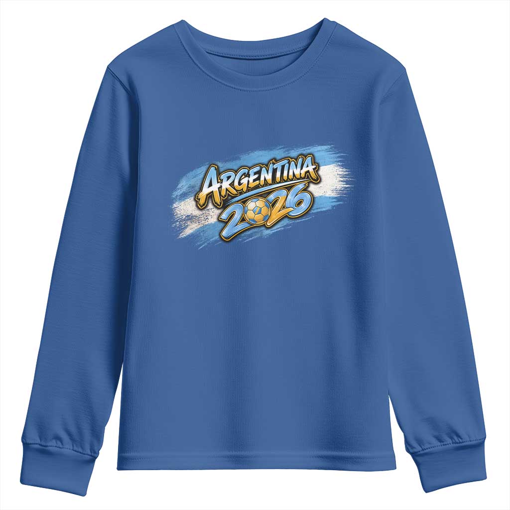 Vintage Argentina Soccer Pride 2026 Graphic Youth Sweatshirt
