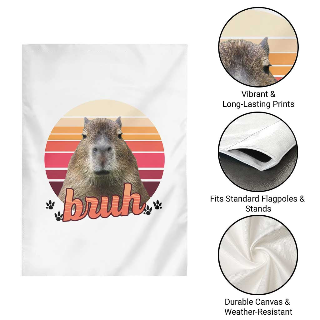 Capybara Lover Garden Flag Funny Bruh Meme Animal Humor Gift TS12 Print Your Wear