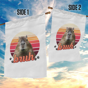 Capybara Lover Garden Flag Funny Bruh Meme Animal Humor Gift TS12 Print Your Wear