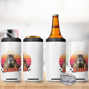 Capybara Lover 4 in 1 Can Cooler Tumbler Funny Bruh Meme Animal Humor Gift TS12 Print Your Wear