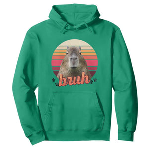 Capybara Lover Hoodie Funny Bruh Meme Animal Humor Gift TS12 Irish Green Print Your Wear