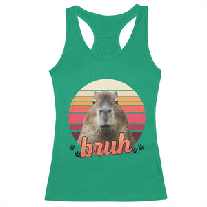 Capybara Lover Racerback Tank Top Funny Bruh Meme Animal Humor Gift TS12 Irish Green Print Your Wear