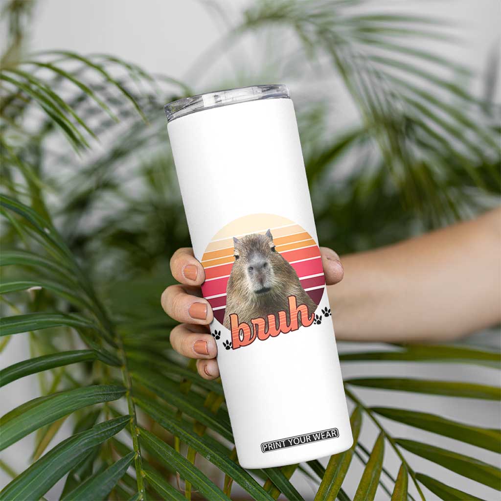 Capybara Lover Skinny Tumbler Funny Bruh Meme Animal Humor Gift TS12 Print Your Wear