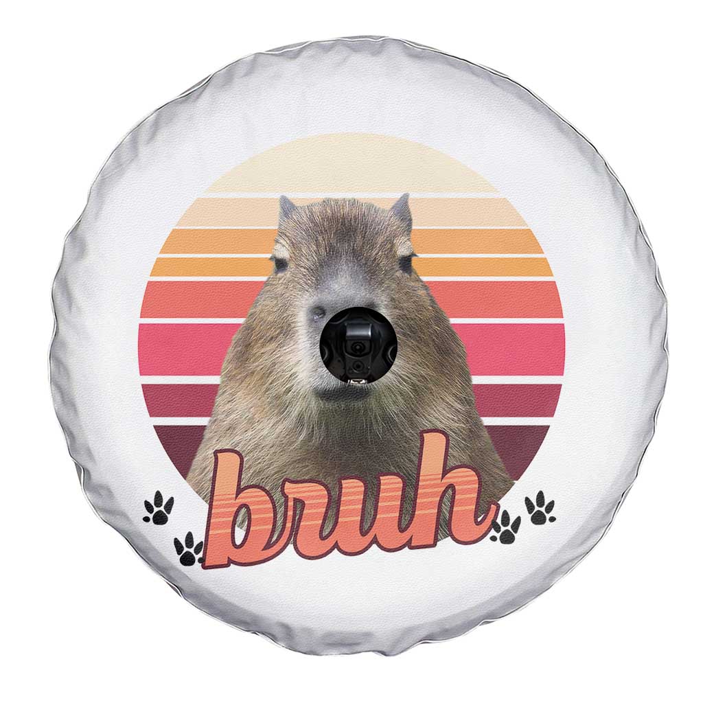 Capybara Lover Spare Tire Cover Funny Bruh Meme Animal Humor Gift TS12 Print Your Wear
