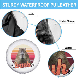 Capybara Lover Spare Tire Cover Funny Bruh Meme Animal Humor Gift TS12 Print Your Wear