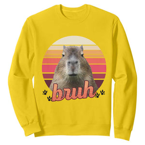 Capybara Lover Sweatshirt Funny Bruh Meme Animal Humor Gift TS12 Daisy Print Your Wear