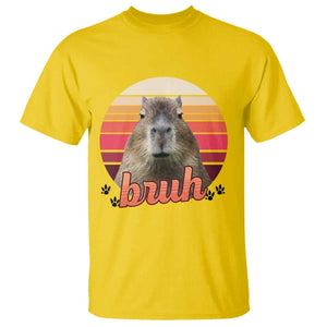 Capybara Lover T Shirt Funny Bruh Meme Animal Humor Gift TS12 Daisy Print Your Wear