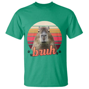 Capybara Lover T Shirt Funny Bruh Meme Animal Humor Gift TS12 Irish Green Print Your Wear
