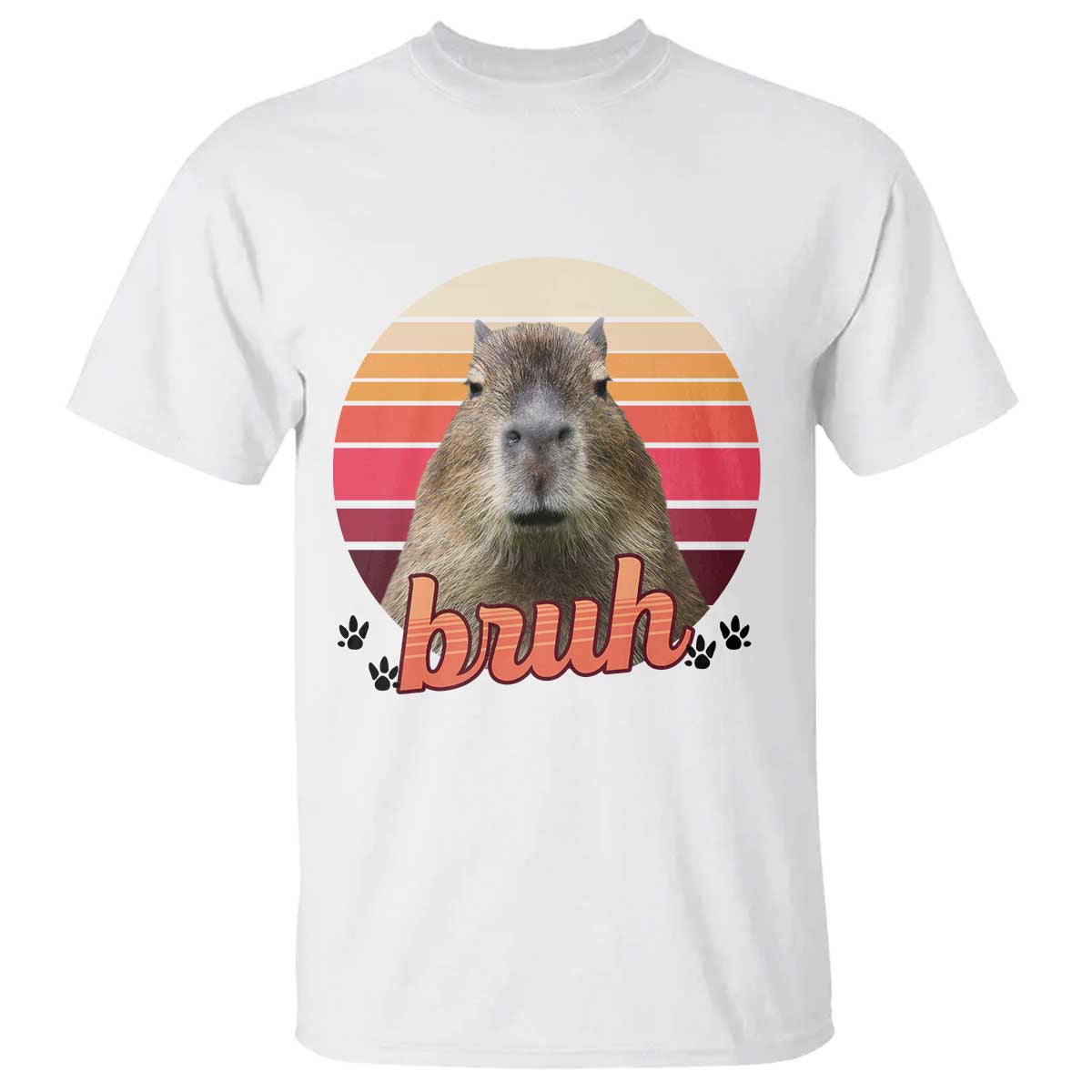 Capybara Lover T Shirt Funny Bruh Meme Animal Humor Gift TS12 White Print Your Wear