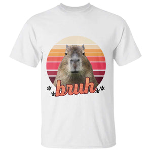 Capybara Lover T Shirt Funny Bruh Meme Animal Humor Gift TS12 White Print Your Wear
