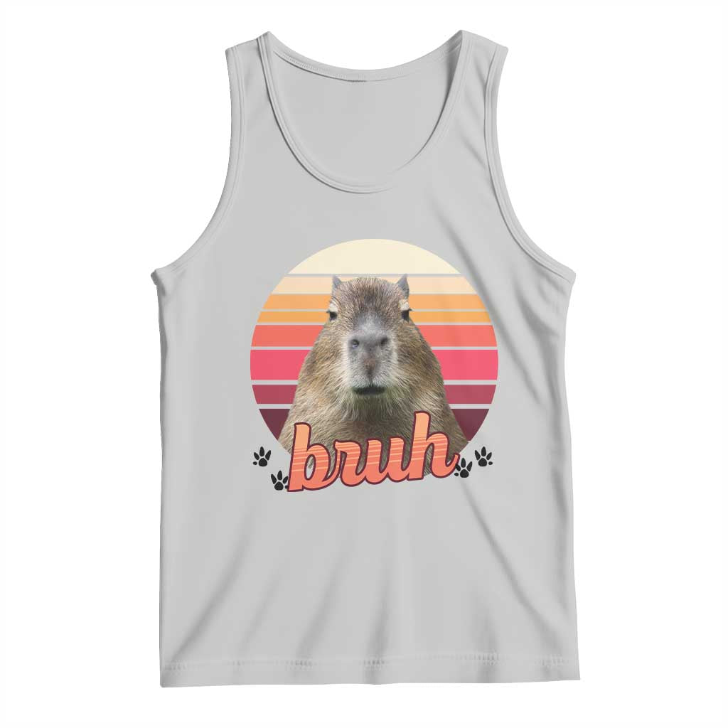 Capybara Lover Tank Top Funny Bruh Meme Animal Humor Gift TS12 Ash Print Your Wear