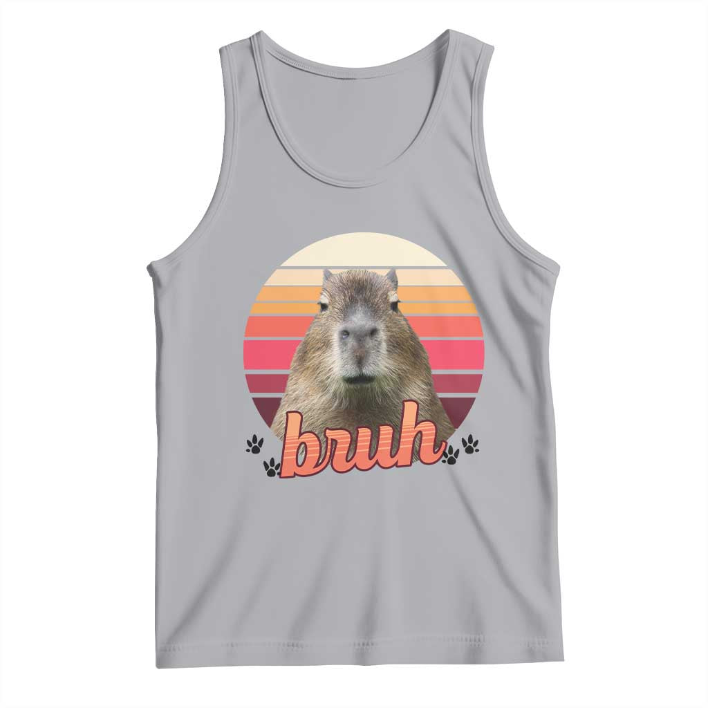 Capybara Lover Tank Top Funny Bruh Meme Animal Humor Gift TS12 Athletic Heather Print Your Wear