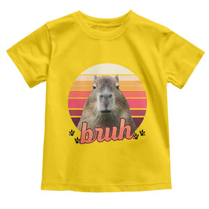 Capybara Lover Toddler T Shirt Funny Bruh Meme Animal Humor Gift TS12 Daisy Print Your Wear