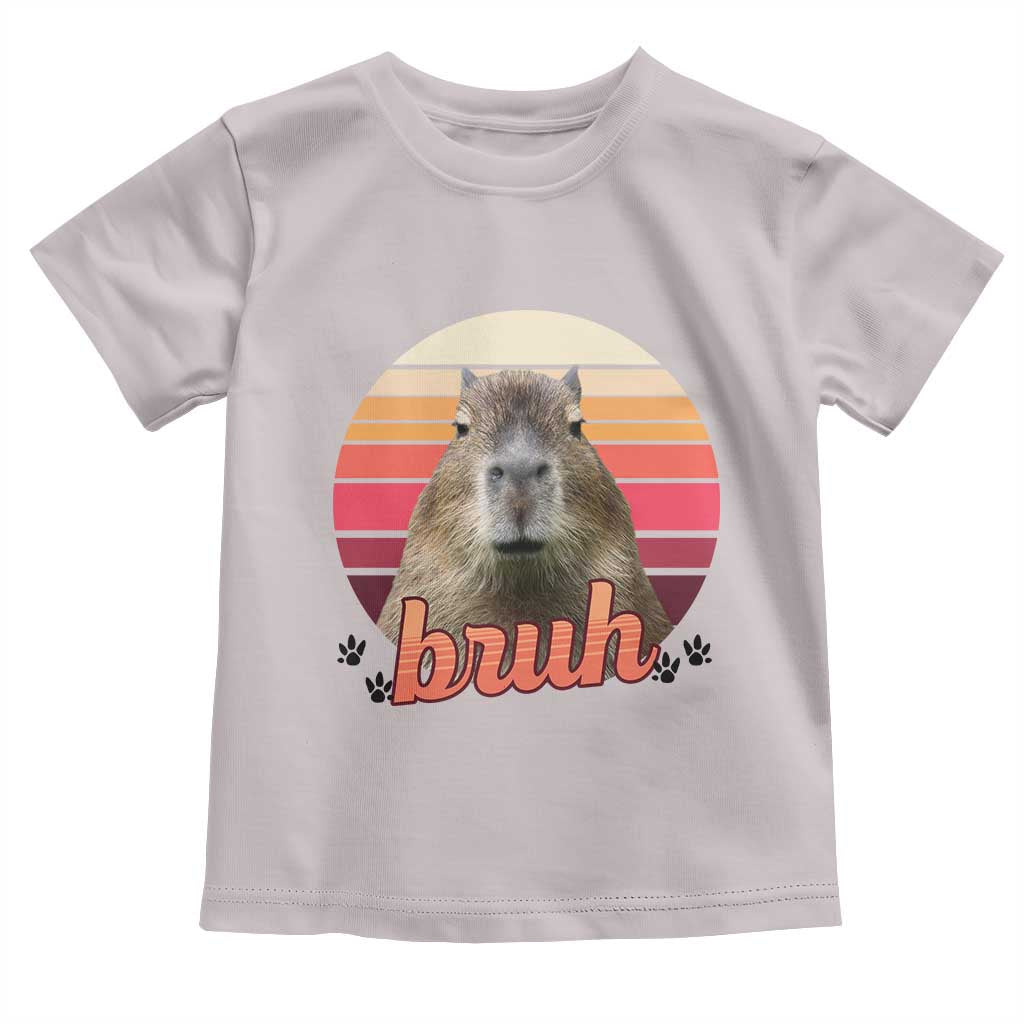 Capybara Lover Toddler T Shirt Funny Bruh Meme Animal Humor Gift TS12 Ice Gray Print Your Wear
