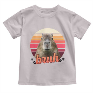 Capybara Lover Toddler T Shirt Funny Bruh Meme Animal Humor Gift TS12 Ice Gray Print Your Wear