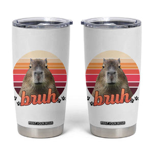Capybara Lover Tumbler Cup Funny Bruh Meme Animal Humor Gift TS12 White Print Your Wear