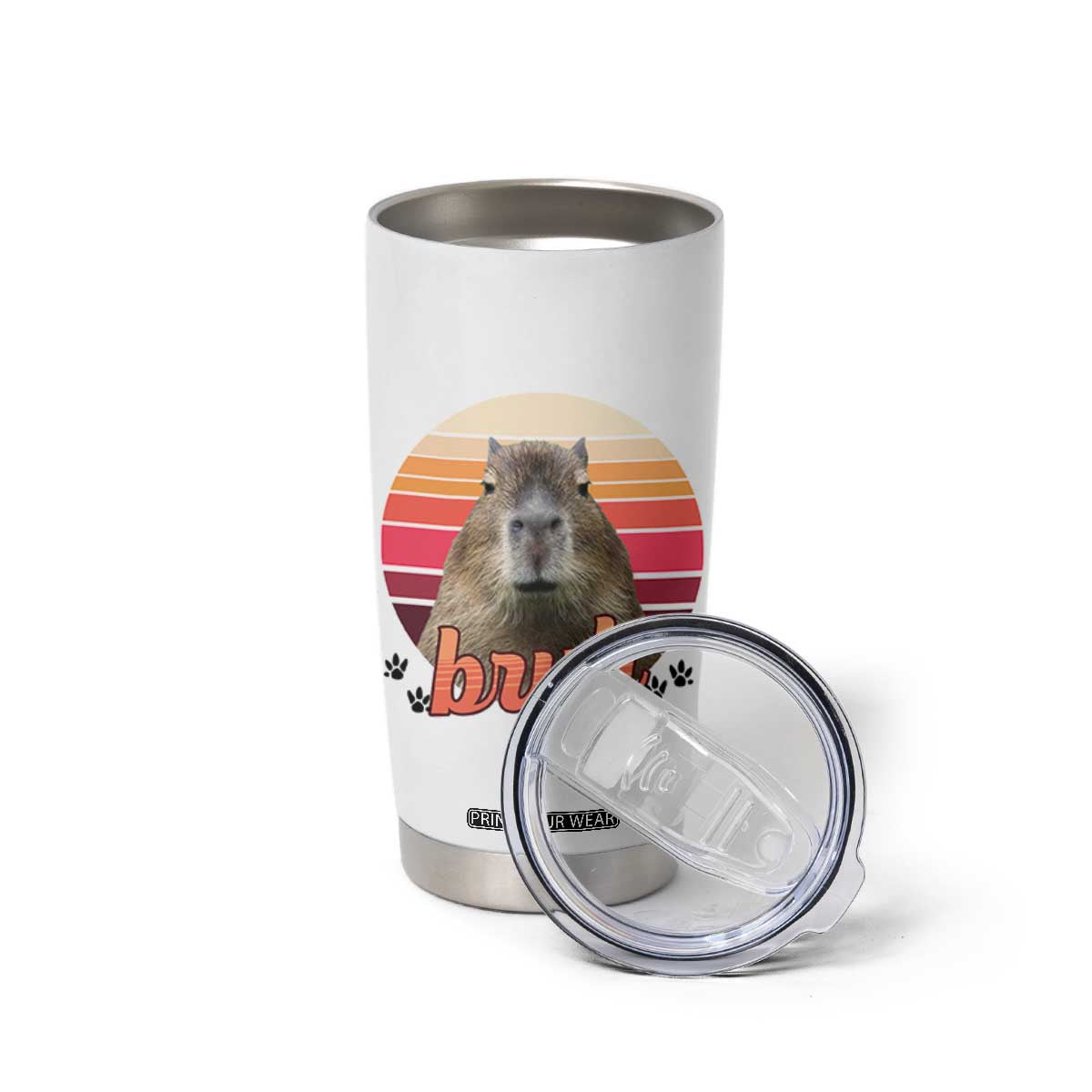 Capybara Lover Tumbler Cup Funny Bruh Meme Animal Humor Gift TS12 Print Your Wear