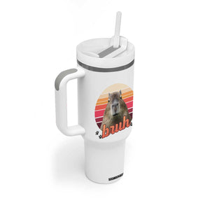 Capybara Lover Tumbler With Handle Funny Bruh Meme Animal Humor Gift TS12 Print Your Wear