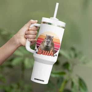 Capybara Lover Tumbler With Handle Funny Bruh Meme Animal Humor Gift TS12 Print Your Wear